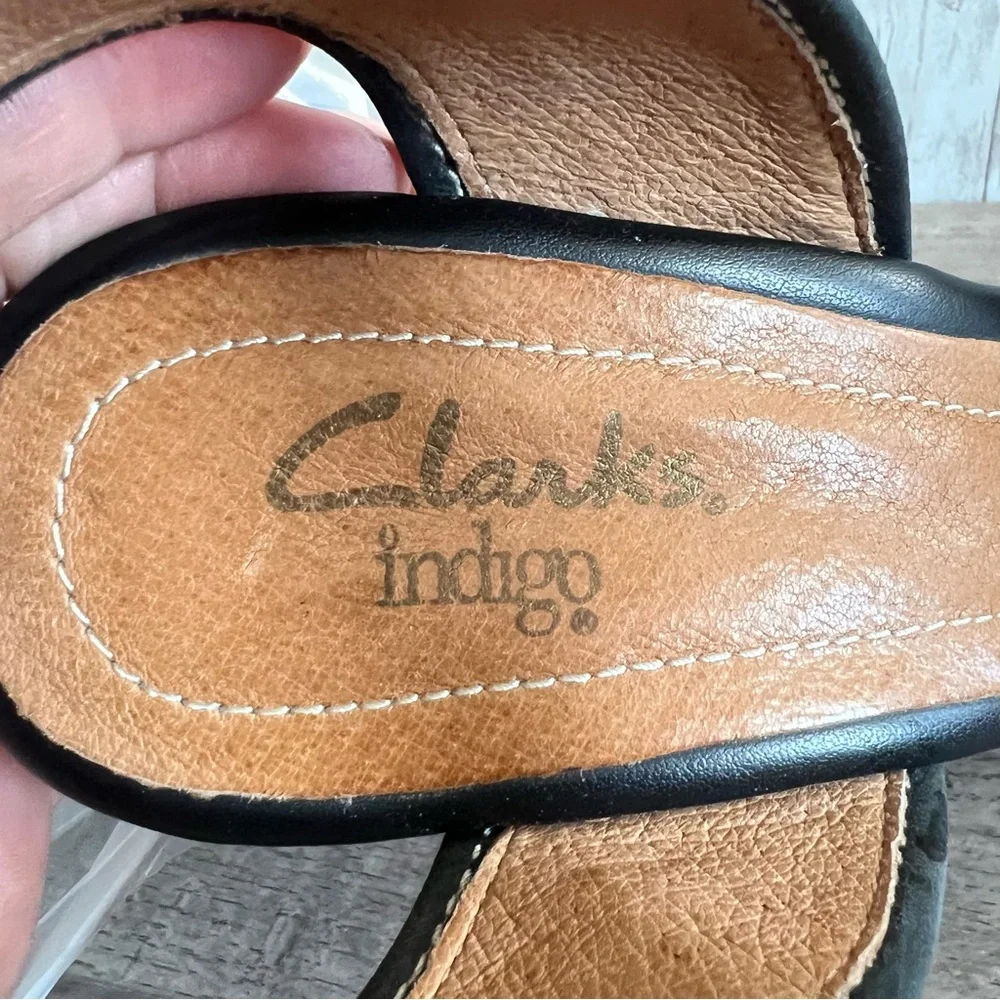 Clarks Amelia Air Black and Natural Espadrille Wedge Sandals 8.5 - Picture 9 of 9